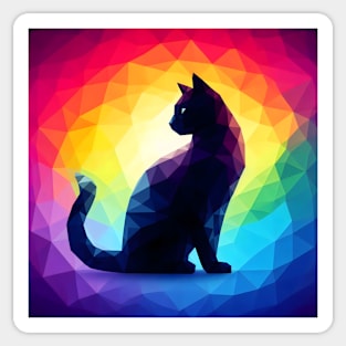 Polygonal Cat Sticker